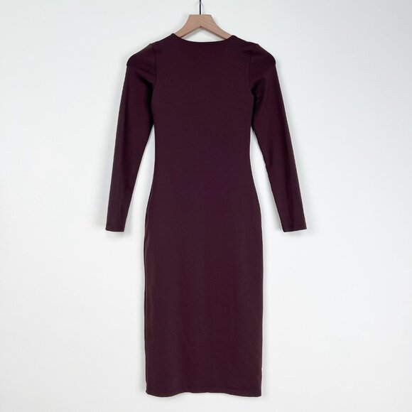 Aritzia Brown Midi Dress - Picture 6 of 7